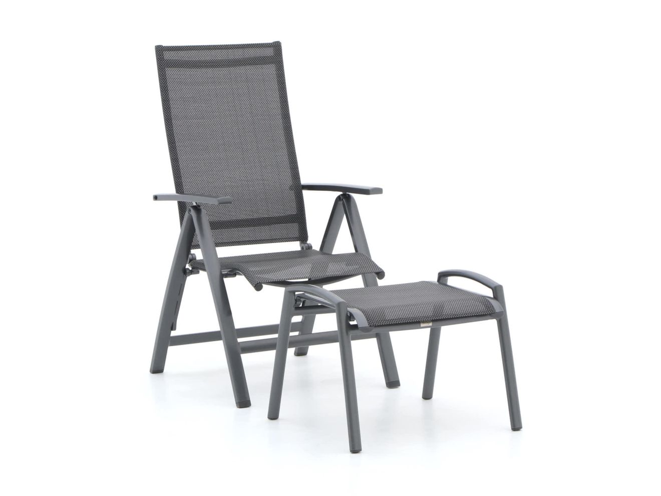 Bellagio Avenza Gartenstuhl Hochlehner mit Stresa Hocker