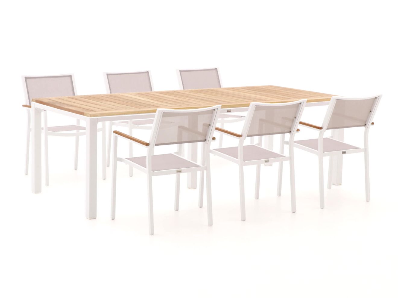 Bellagio Roma/Linosa 240 cm Gartenmöbel-Set 7-teilig stapelbar