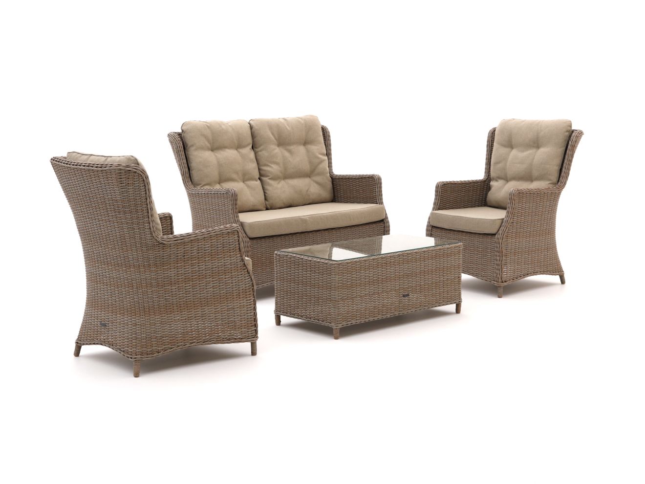 Intenso Milano Sessel-Sofa Lounge-Set 4-Sitzer 4-teilig