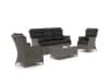 Intenso Milano Sessel-Sofa Lounge-Set 5-Sitzer 4-teilig