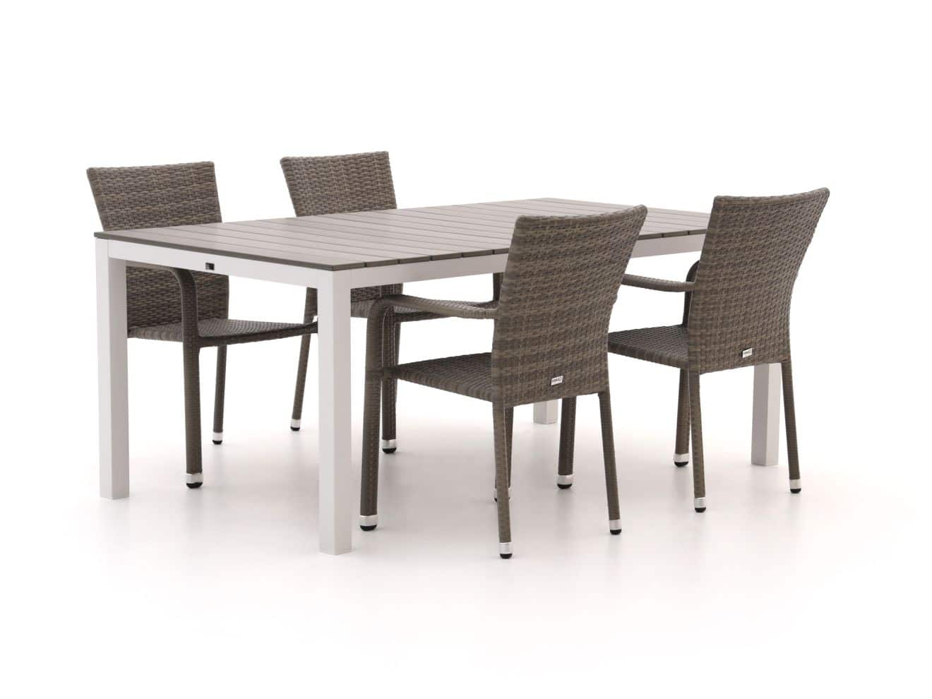 Forza Fossano/Fidenza 183 cm Gartenmöbel-Set 5-teilig stapelbar