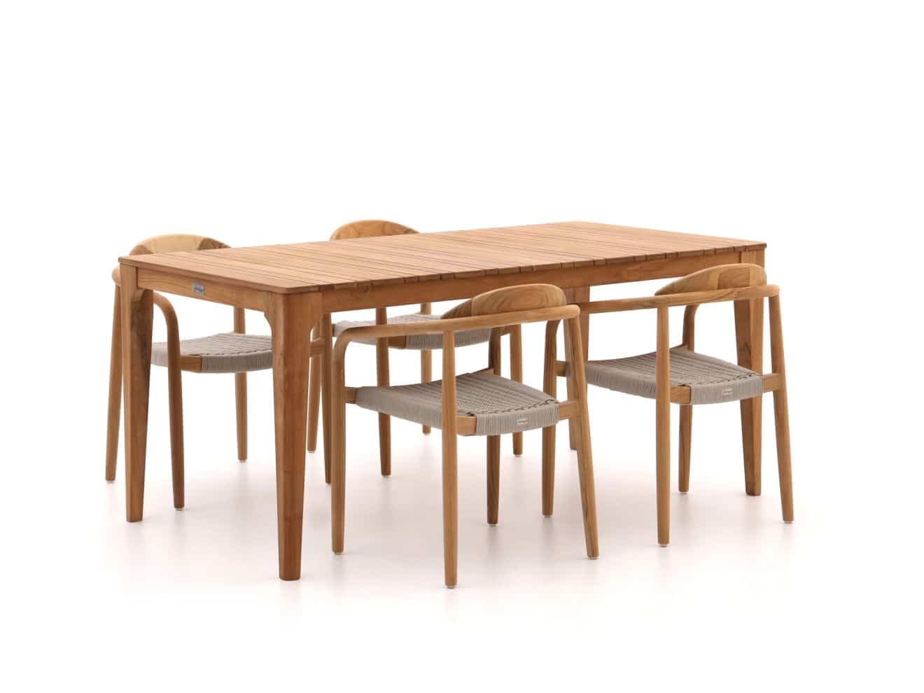 Bellagio Berbaro/Bruca 170 cm Gartenmöbel-Set 5-teilig Stapelbar