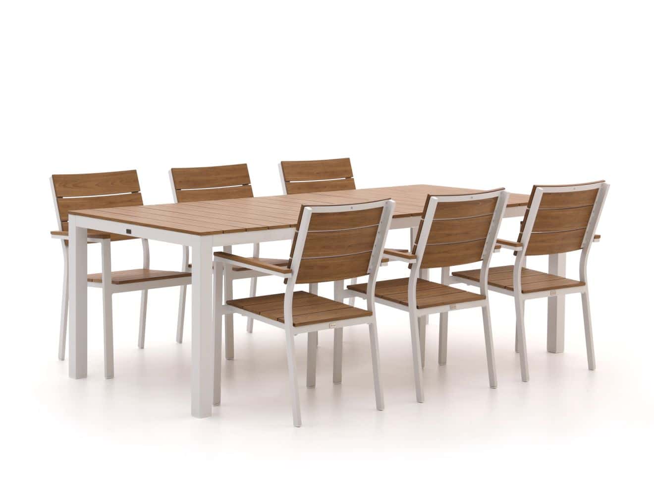 Bellagio Fidenza 220 cm Gartenmöbel-Set 7-Teilig Stapelbar