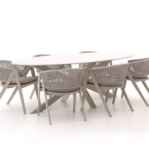 Manifesto Valsecca/Furato ellips 240 cm Gartenmöbel-Set 7-teilig