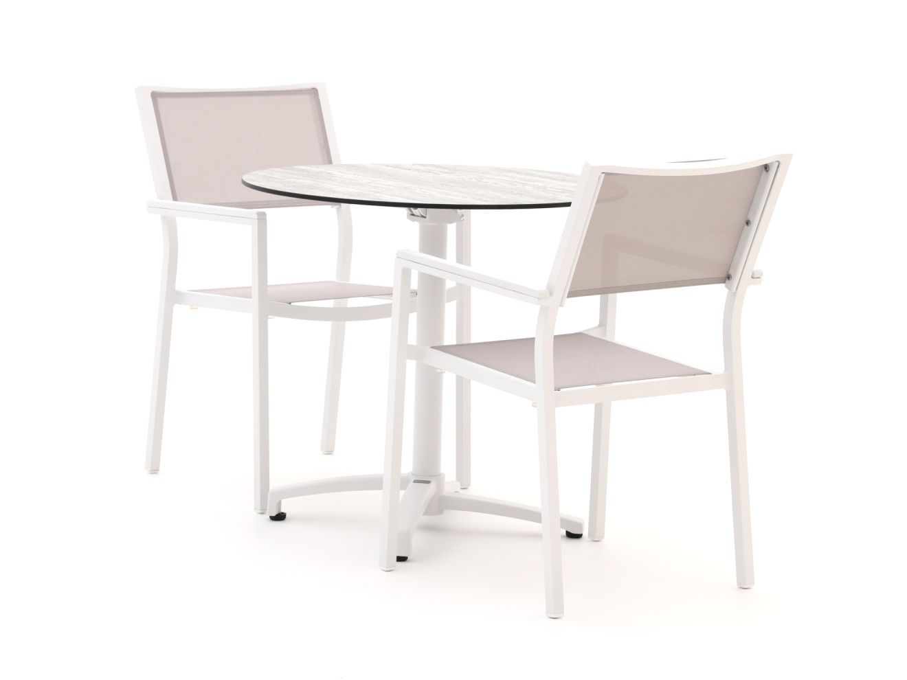 Bellagio Roma/Canzo Ø 80 cm Gartenmöbel-Set 3-teilig stapelbar