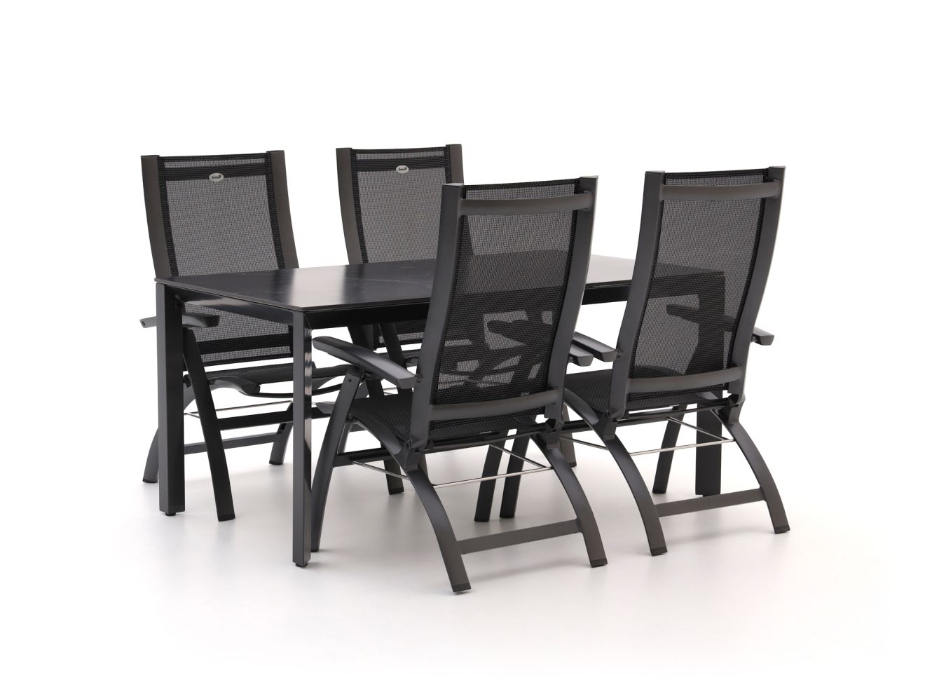 Hartman Primo/Sestino 160 cm Gartenmöbel-Set 5-Teilig verstelbaar