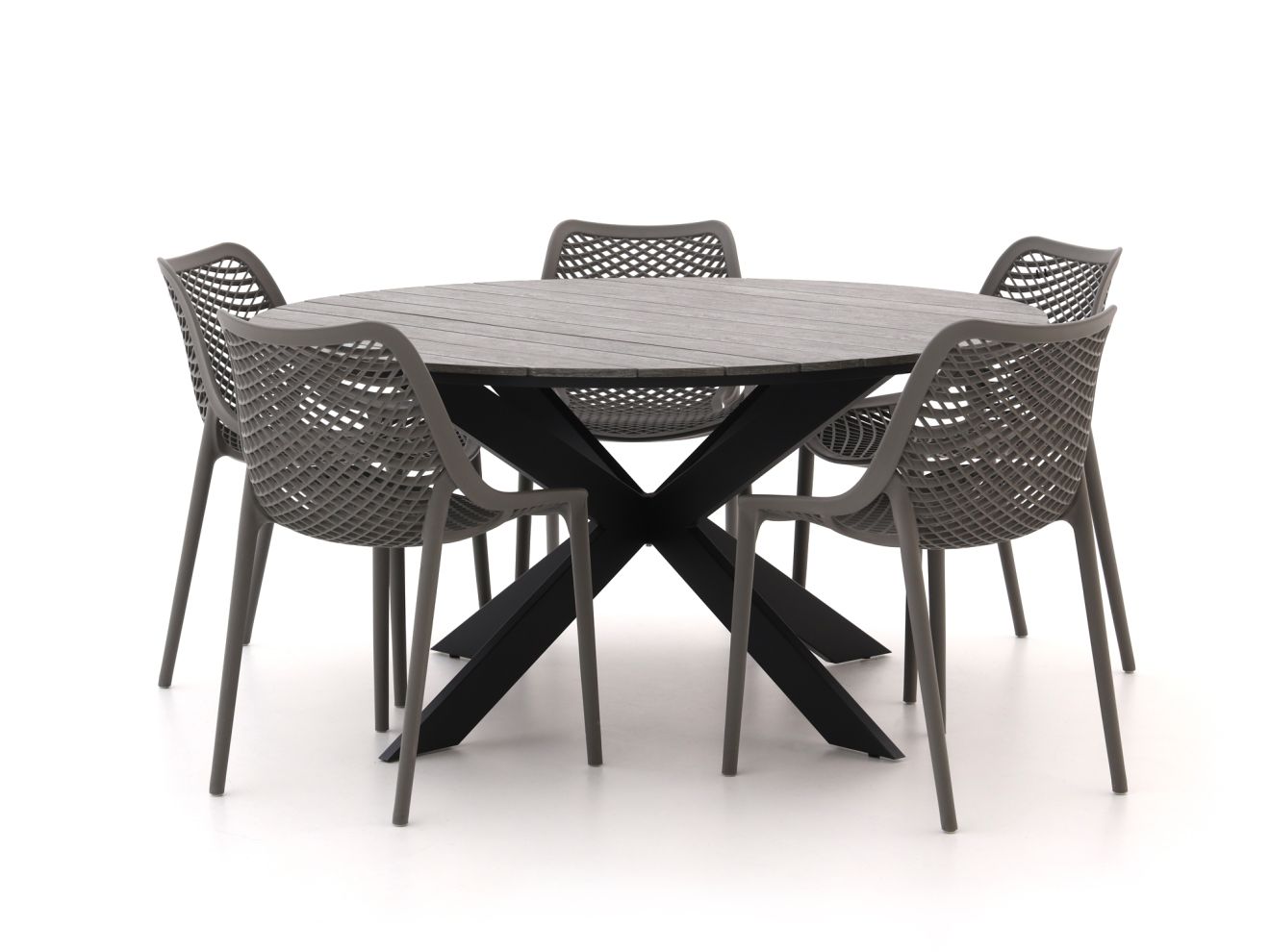 Forza Ripi/Fidenza ø 149 cm Gartenmöbel-Set 6-teilig stapelbar