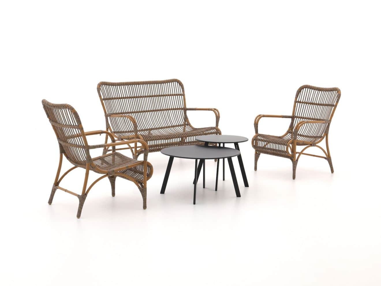 Intenso Napoli/Bovezzo Sessel-Sofa Lounge-Set 5-teilig