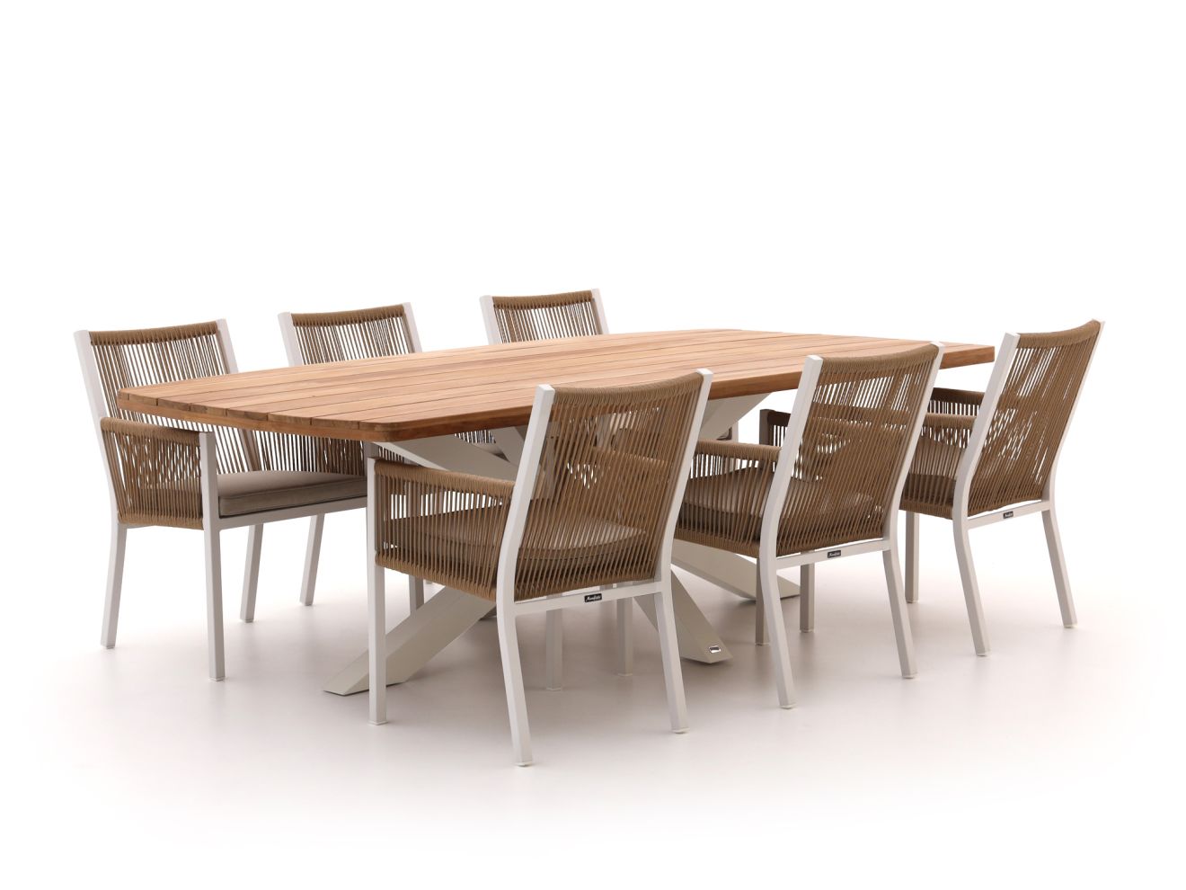 Manifesto Rivola/Induno Dänisch oval 240 cm Gartenmöbel-Set 7-teilig