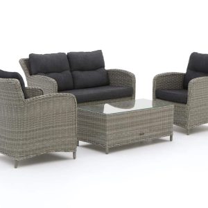 Intenso Leone/Milano Sessel-Sofa Lounge-Set 4-teilig