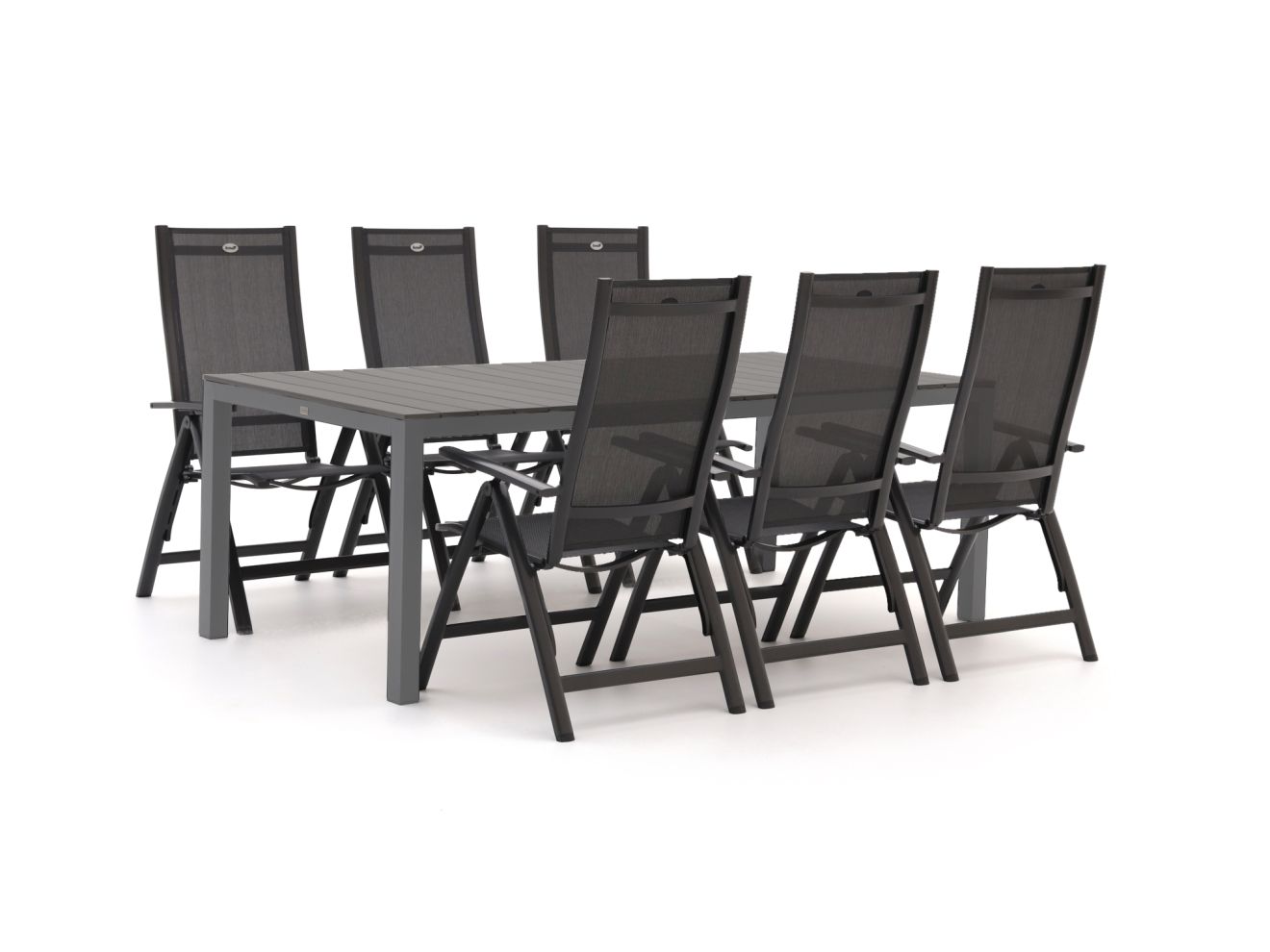 Hartman Troy/Fidenza 220 cm Gartenmöbel-Set 7-teilig verstellbar