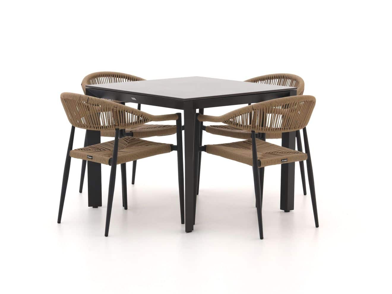 Manifesto Belpasso/Sestino 90 cm Gartenmöbel-Set 5-teilig stapelbar