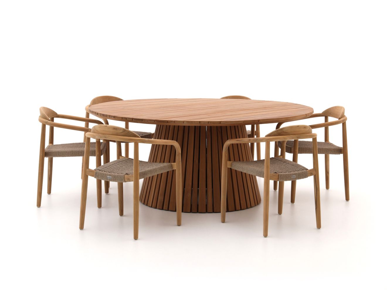 Bellagio Berbaro/Santa Severina ø 180 cm Gartenmöbel-Set 7-Teilig Stapelbar