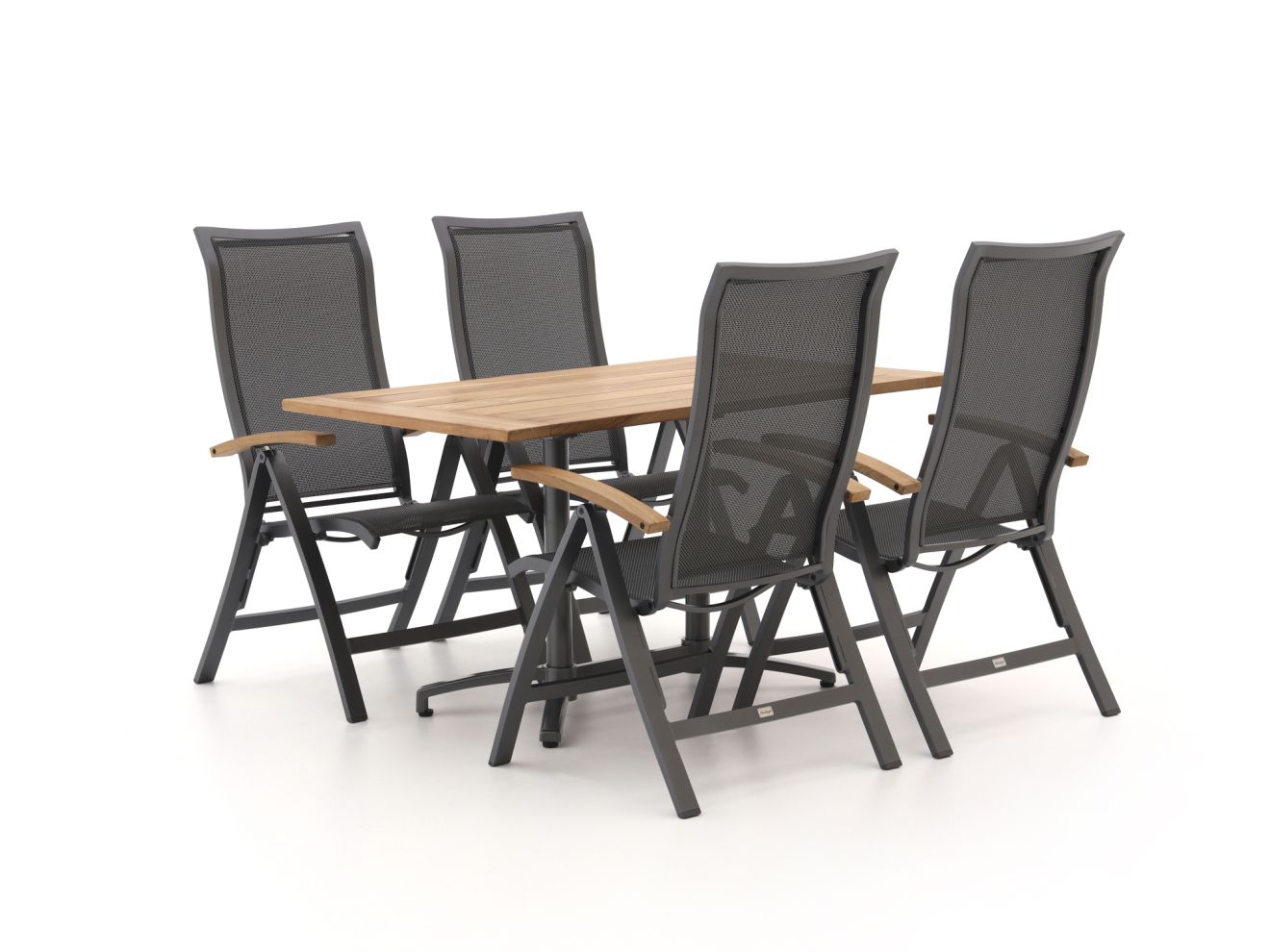 Bellagio Lugo/Canzo 140 cm Gartenmöbel-Set 5-teilig verstellbar