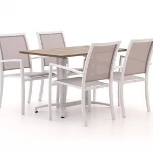 Bellagio Anzio/Canzo 120 cm Gartenmöbel-Set 5-teilig stapelbar klappbar