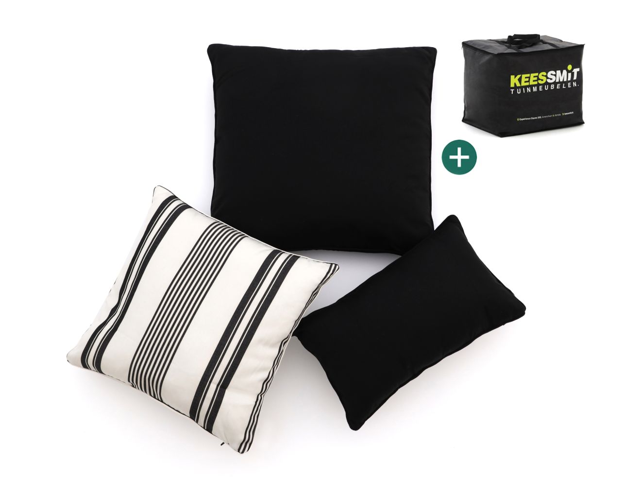 Dekokissen Set Timeless Stripe Black