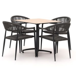 Manifesto Belpasso/Canzo 80 cm Gartenmöbel-Set 5-teilig stapelbar klappbar