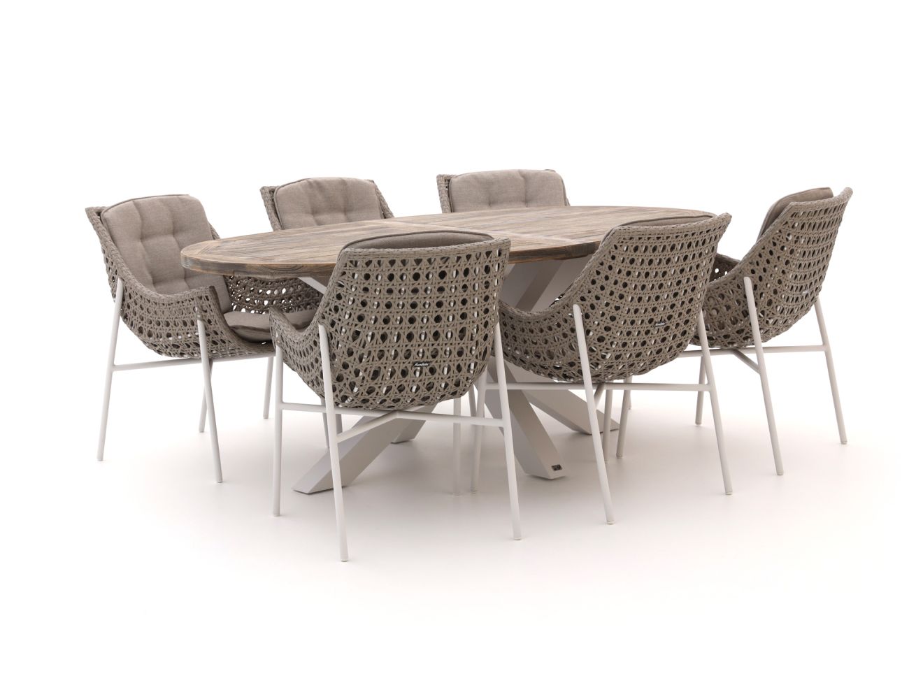 Manifesto Novara /ROUGH-Y 200 cm Gartenmöbel-Set 7-teilig