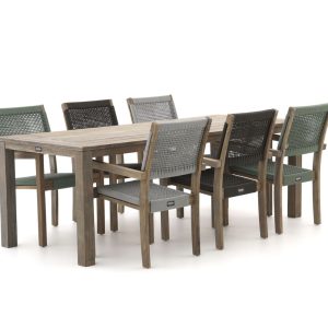 ROUGH-L Rope/ROUGH-S 220 cm Gartenmöbel-Set 7-teilig stapelbar