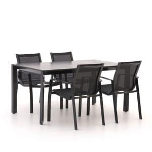 R&S Design Altea/Sestino 160 cm Gartenmöbel-Set 5-teilig stapelbar