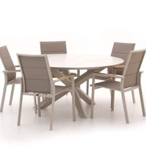 Bellagio Albinea/Lodola ø 150 cm Gartenmöbel-Set 6-teilig stapelbar