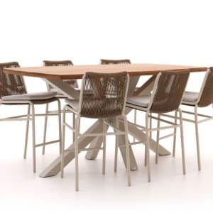 Bellagio Caronia/Induno Dänisch oval 220 cm Gartenbar-Set 7-teilig stapelbar