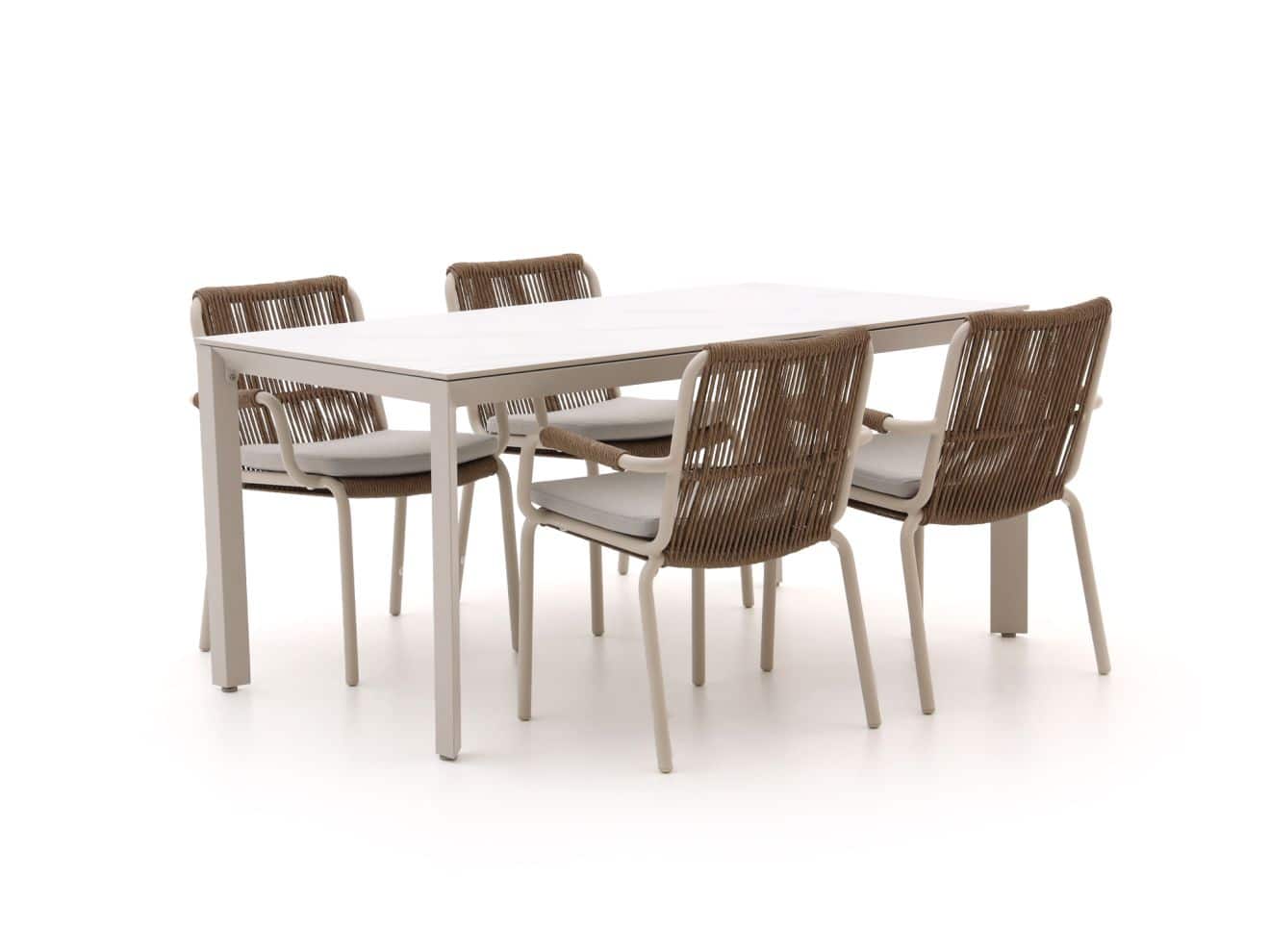 Bellagio Caronia/Sestino 160 cm Gartenmöbel-Set 5-teilig stapelbar