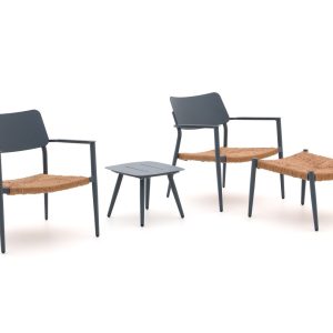 Bellagio Cino Balkonmöbel-Set 4-teilig stapelbar