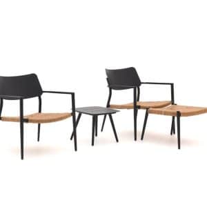 Bellagio Cino Lounge Balkonmöbel-Set 4-teilig Stapelbar