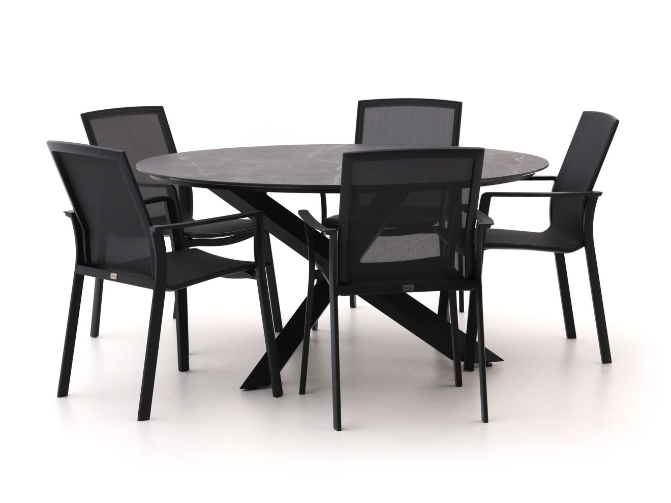 Bellagio Dranera/Lodola ø 150 cm Gartenmöbel-Set 6-teilig stapelbar