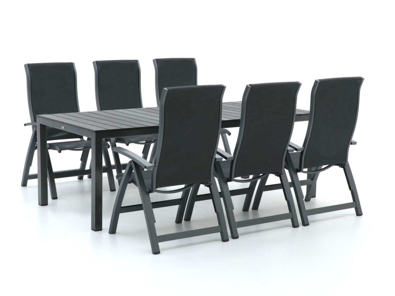 Bellagio Fermo/Fidenza 220 cm Gartenmöbel-Set 7-teilig verstellbar