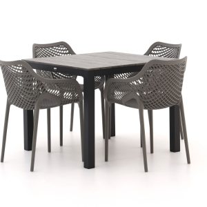 Forza Ripi/Fidenza 90 cm Gartenmöbel-Set 5-Teilig Stapelbar