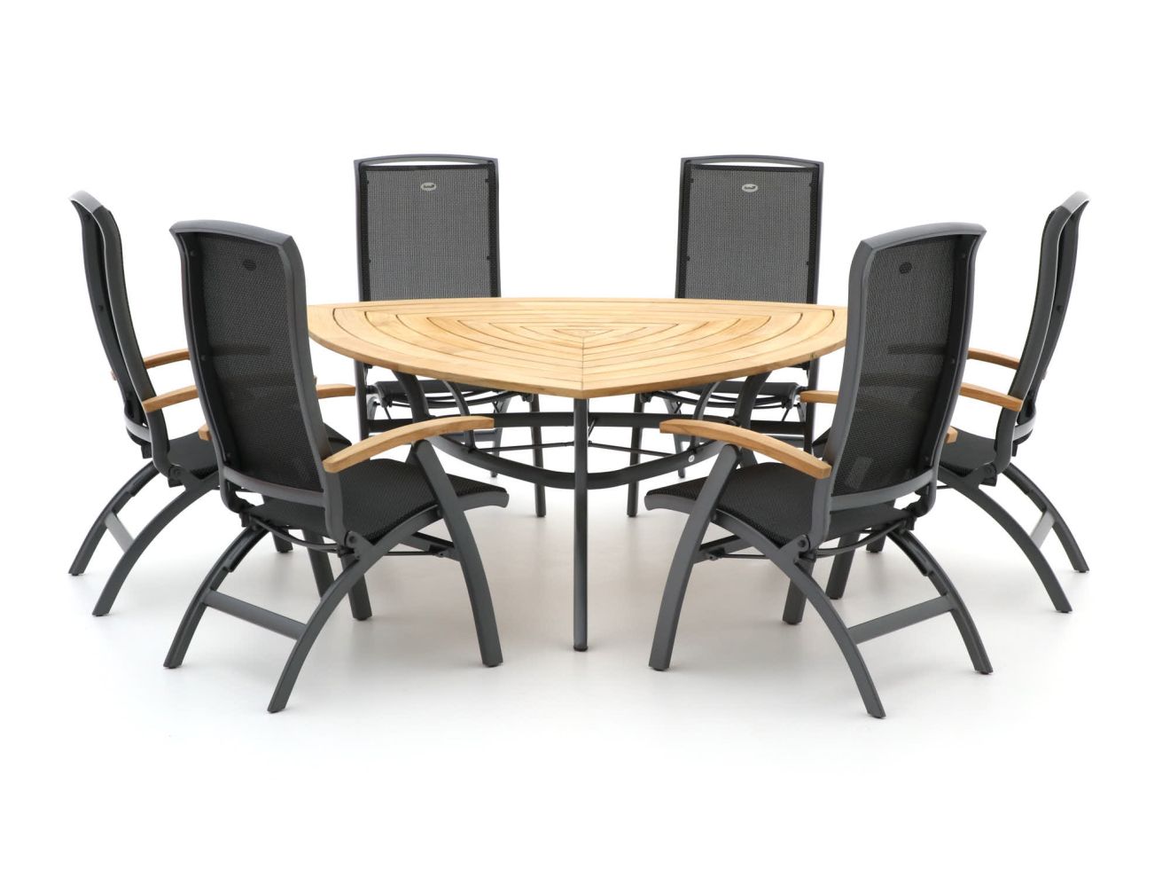 Hartman Da Vinci/Triangular 170 cm Gartenmöbel-Set 7-teilig verstellbar