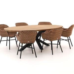 Hartman Delphine/Stephanie 240 cm Gärtenmöbel-Set 7-teilig