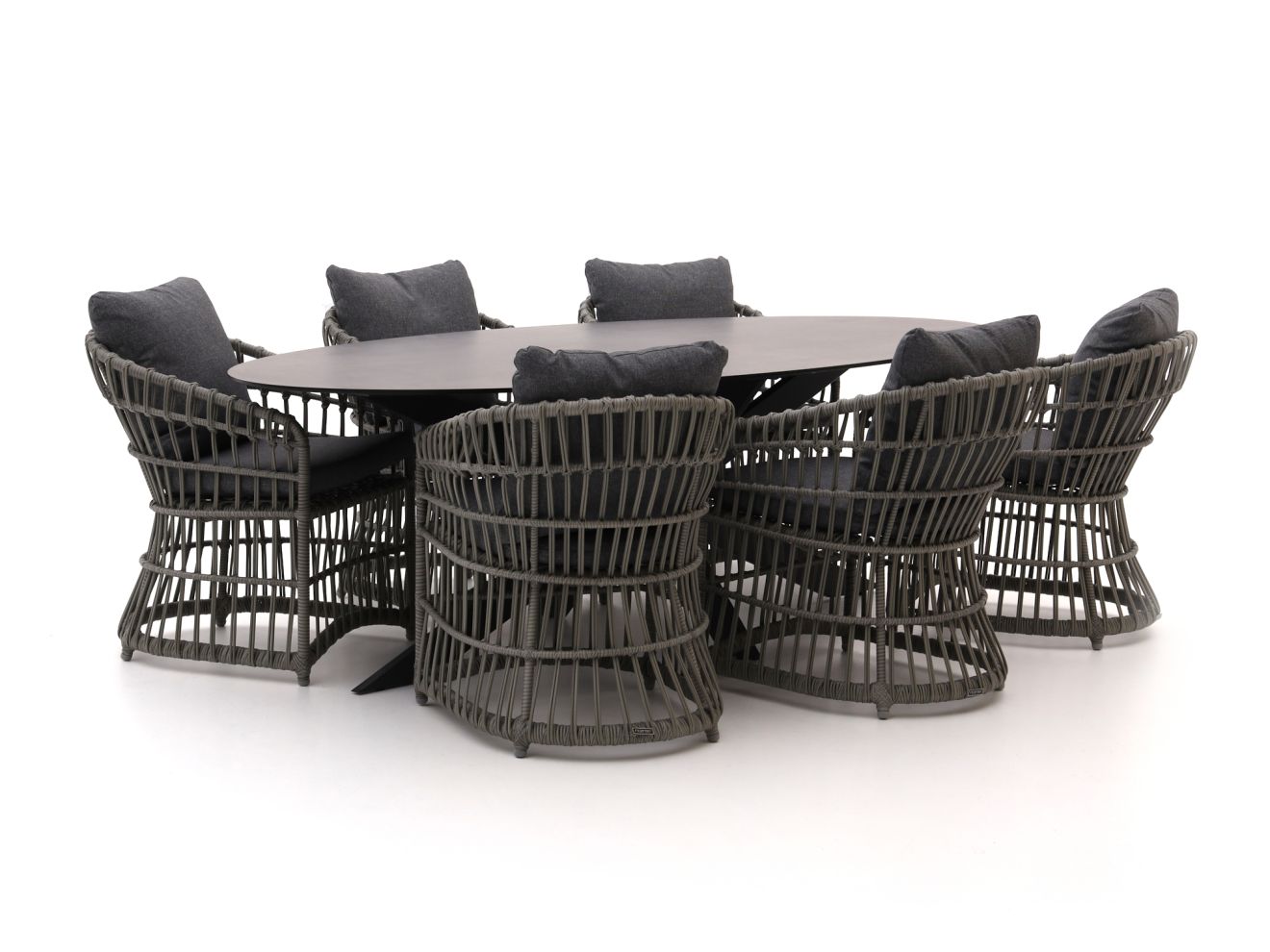 Intenso Cameri/Furato ellips 240 cm Gartenmöbel-Set 7-Teilig