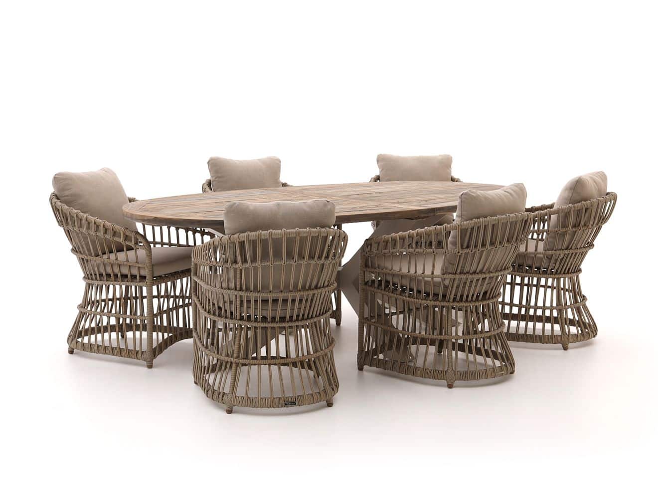 Intenso Cameri/ROUGH-Y Ellips 240 cm Gartenmöbel-Set 7-teilig