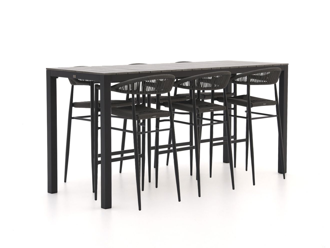 Manifesto Belpasso/Fidenza 220 cm Gartenbar-Set 7-teilig stapelbar