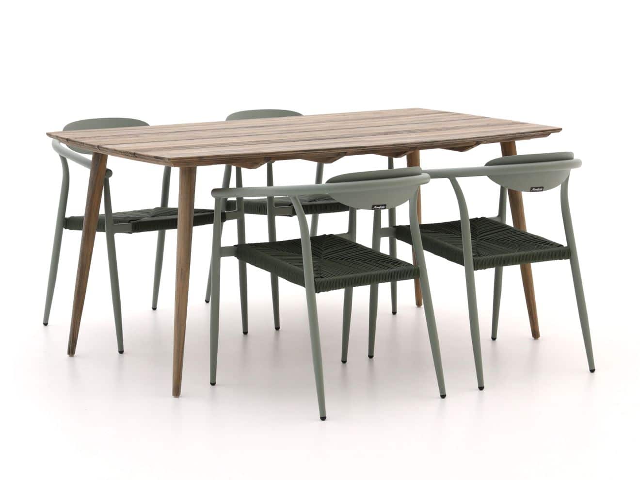 Manifesto Cavone/ROUGH-K 160 cm Gartenmöbel-Set 5-teilig stapelbar