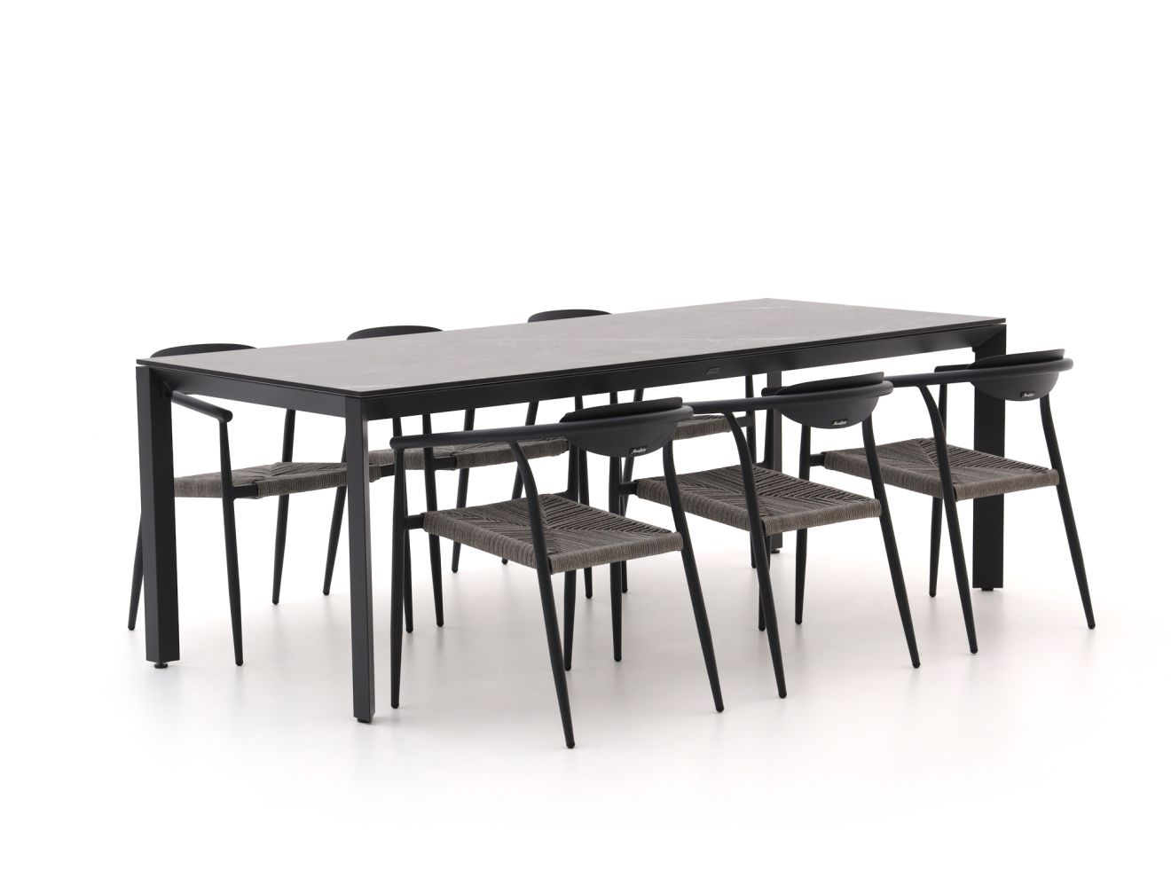 Manifesto Cavone/Sestino 220 cm Gartenmöbel-Set 7-teilig stapelbar