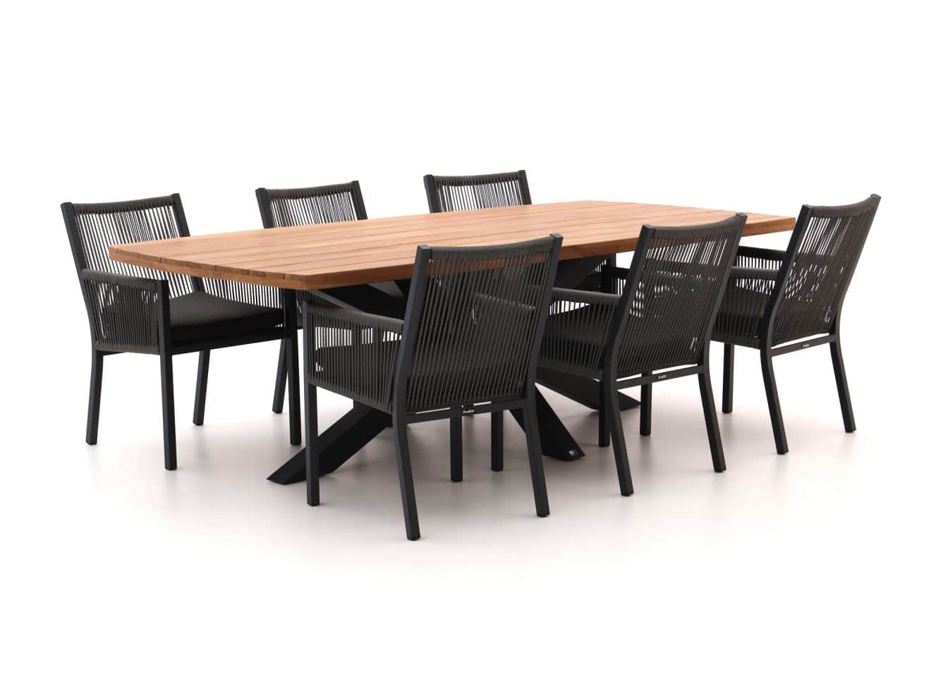 Manifesto Rivola/Induno Dänisch oval 240 cm Gartenmöbel-Set 7-teilig