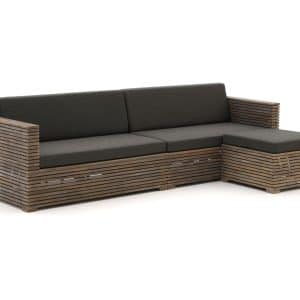 ROUGH-C Chaiselongue Lounge-Set 3-teilig