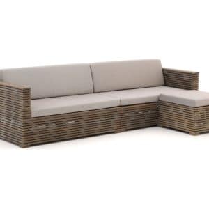 ROUGH-C Chaiselongue Lounge-Set 3-teilig