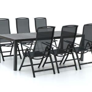 R&S Design Capri/Fidenza 220 cm Gartenmöbel-Set 7-teilig verstellbar