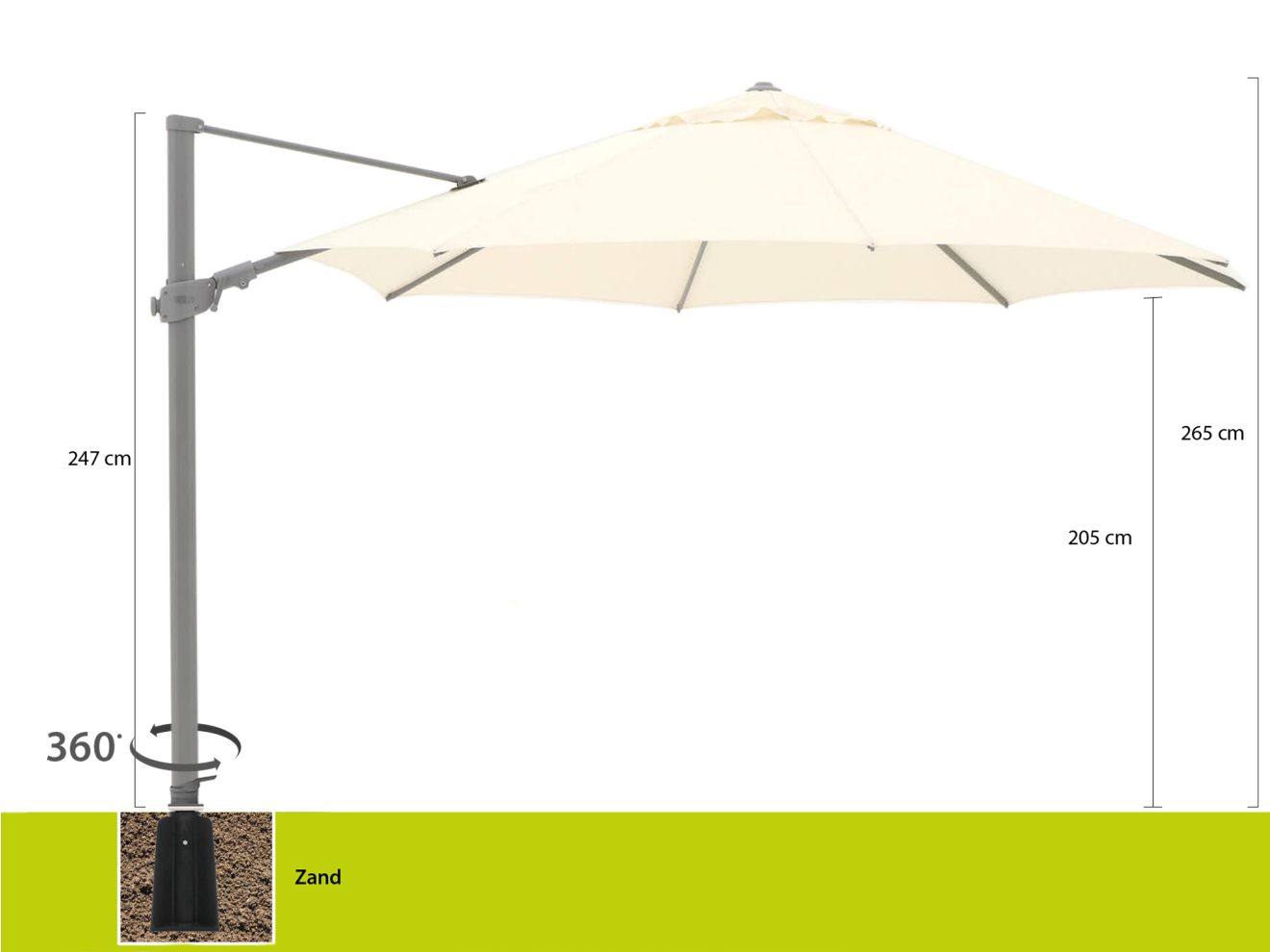 Shadowline Austin Ampelschirm ø 350 cm