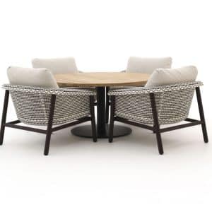 Zavelli Cuore ø 150 cm Low Dining Gartenmöbel-Set 5-teilig
