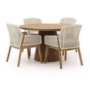 Zavelli Juntos/Santa Severina ø 130 cm Gartenmöbel-Set 5-teilig
