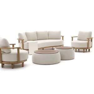 Zavelli Soffice Sessel-Sofa Lounge-Set 8-teilig drehbar 5-Sitzer