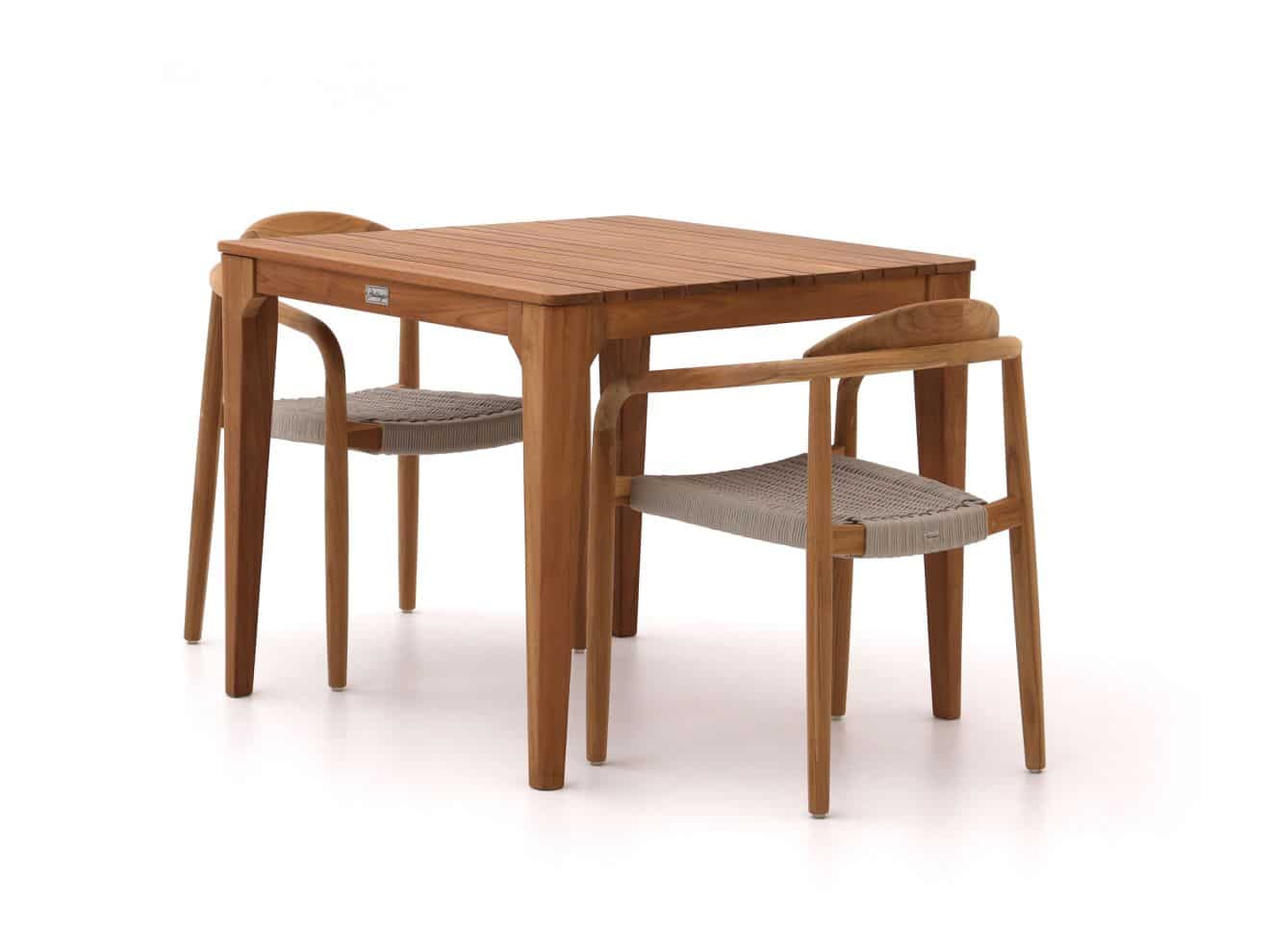 Bellagio Berbaro/Bruca 90cm Gartenmöbel-Set 3-teilig Stapelbar