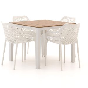 Forza Ripi/Fidenza 90 cm Gartenmöbel-Set 5-Teilig Stapelbar