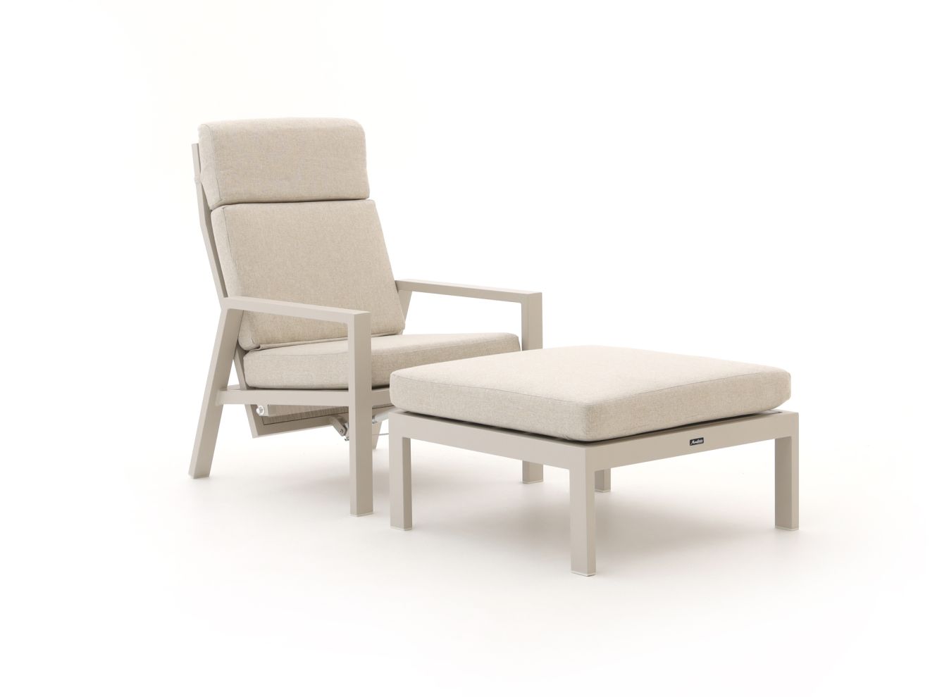 Manifesto Alzano Gartensessel verstellbar mit Gartenhocker